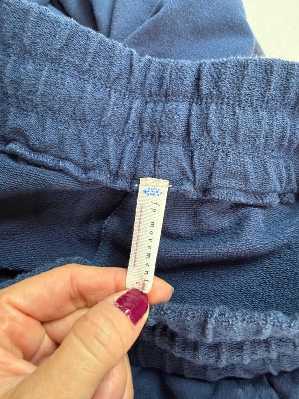 Free People Womens Joggers Sweat Pant High Waisted Navy Blue size Medium - Picture 9 of 14